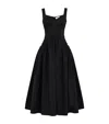 Alexander Mcqueen Black Sweetheart-neck Midi Dress In Black