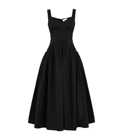 ALEXANDER MCQUEEN BUSTIER MIDI DRESS
