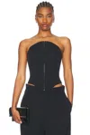 Alexander Mcqueen Bustier Top In Black