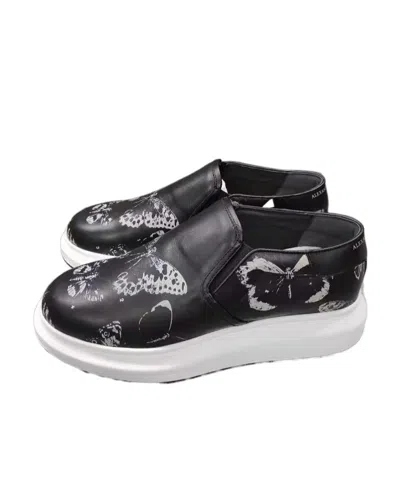 Alexander Mcqueen Butterfly Printed Sneakers In Black