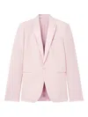 Alexander Mcqueen Silk-trimmed Wool And Mohair Blazer In Pink