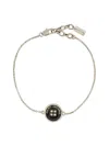 Alexander Mcqueen Adjustable Chain Bracelet And Round Pendant In Black