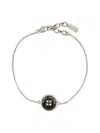 Alexander Mcqueen Adjustable Chain Bracelet And Round Pendant In Silver