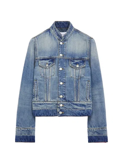 Alexander Mcqueen Mcqueen Denim Jacket In Blue