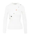 Alexander Mcqueen Button Detailed Crewneck Top In White