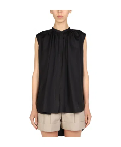 Alexander Mcqueen Women's Silk Blouse Shirt In Black