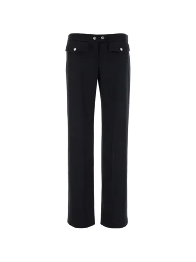 Alexander Mcqueen Button Trousers In Black