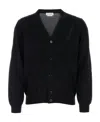 Alexander Mcqueen Embellished V-neck Wool Cardigan In Black