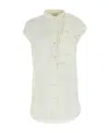 Alexander Mcqueen Elegant Satin Blouse For Women In White