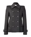 Alexander Mcqueen Buttoned Coat In Grey