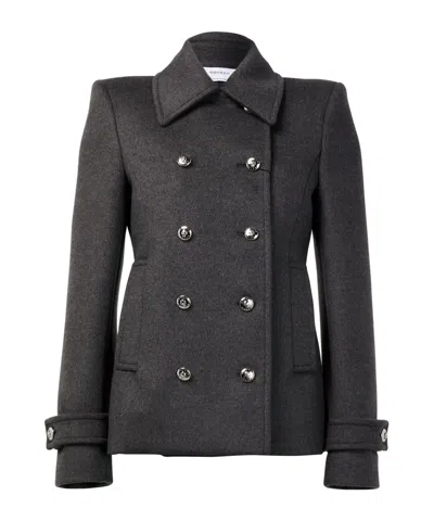 Alexander Mcqueen Buttoned Coat In Grey
