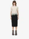 Alexander Mcqueen Buttoned Pencil Skirt In Black