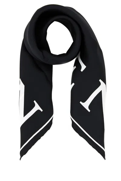ALEXANDER MCQUEEN ALEXANDER MCQUEEN BLACK SILK FOULARD