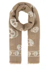 Alexander Mcqueen Mcqueen Skull Jacquard Modal Scarf In Brown