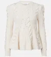 Alexander Mcqueen Cable-knit Wool And Cashmere-blend Sweater In White