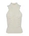 Alexander Mcqueen Cable-knit Wool Top In White