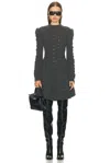 Alexander Mcqueen Cable Mini Dress In Gray