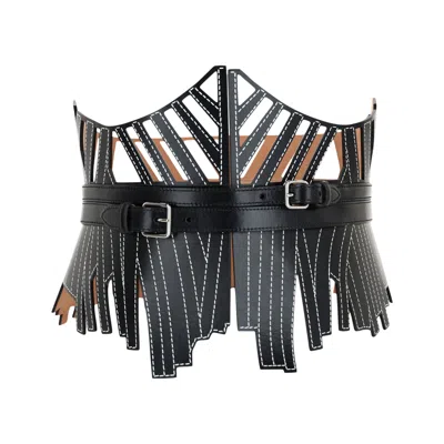 Pre-owned Alexander Mcqueen Cage Corset Belt 'black' | Women's Size 70