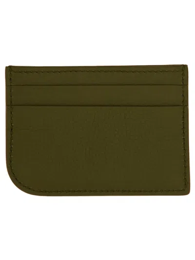 Alexander Mcqueen Calf Leather Card Case In Green