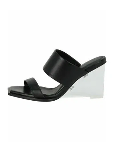 Pre-owned Alexander Mcqueen Calf Leather Sandals W/ Tags In Black
