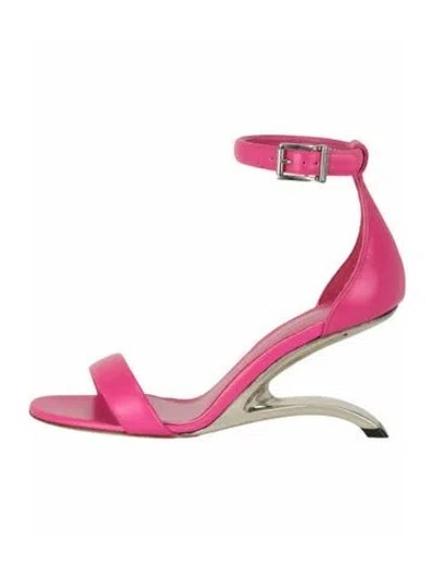 Pre-owned Alexander Mcqueen Calf Leather Sandals W/ Tags In Pink