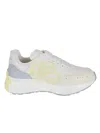Alexander Mcqueen Calf Leather Sneakers With Floral Accents In White