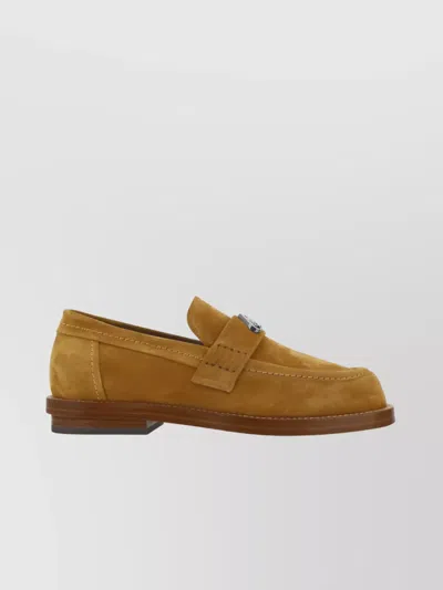 ALEXANDER MCQUEEN CALFSKIN LEATHER LOAFERS MOC TOE PENNY STRAP