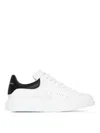 Alexander Mcqueen White And Black Low-top Sneakers With Chunky Sole And Contrasting Heel Tab In Leather Man In Black