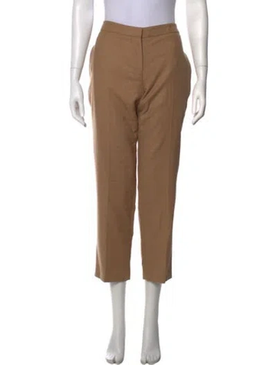 Pre-owned Alexander Mcqueen Camel Hair Straight Leg Pants In Neutrals