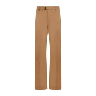 Alexander Mcqueen Camera Strap Chino Pants In Brown