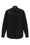 Alexander Mcqueen Mcqueen T-bar Harness Utility Button-up Shirt In Black
