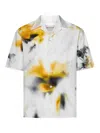 Alexander Mcqueen Obscured Flower Bowling Shirt In White
