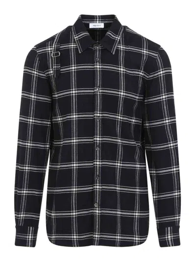Alexander Mcqueen Twin Needle Harness Shirt Men In Multi