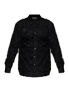 Alexander Mcqueen Harness Fringed Shirt In Black