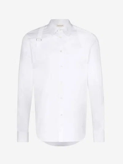 Alexander Mcqueen Camisa Harness Algodón In White