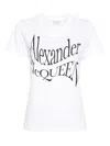Alexander Mcqueen White Cotton Warped T-shirt In White