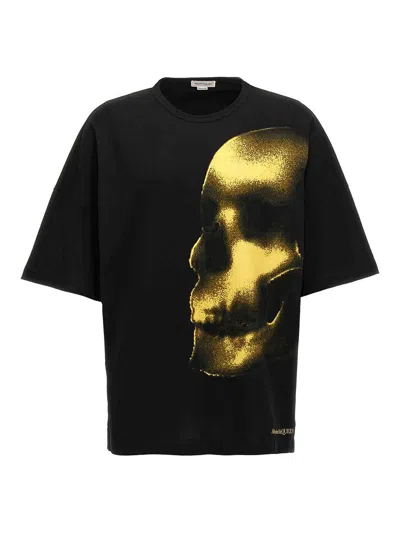 Alexander Mcqueen Skull-print Cotton T-shirt In Black