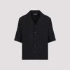 Alexander Mcqueen Viscose Shirt With Subtle Skull Pattern In Black