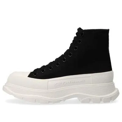 Alexander Mcqueen Canvas Chunky High-top Sneakers 'black'