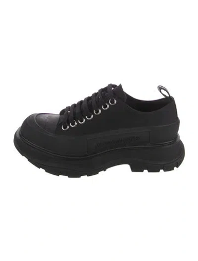 Pre-owned Alexander Mcqueen Canvas Chunky Sneakers In Black