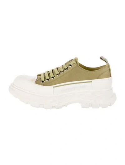 Pre-owned Alexander Mcqueen Canvas Chunky Sneakers In Gold