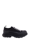 Alexander Mcqueen Baskets Tread Slick En Toile De Coton In Black
