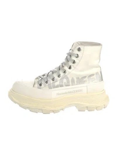 Pre-owned Alexander Mcqueen Canvas Sneakers In Neutral