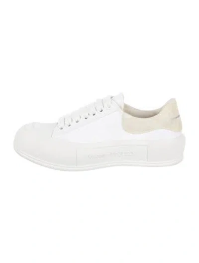 Pre-owned Alexander Mcqueen Canvas Sneakers In Neutral