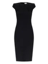 Alexander Mcqueen Cap-sleeve Lace-embroidered Midi Dress In Black