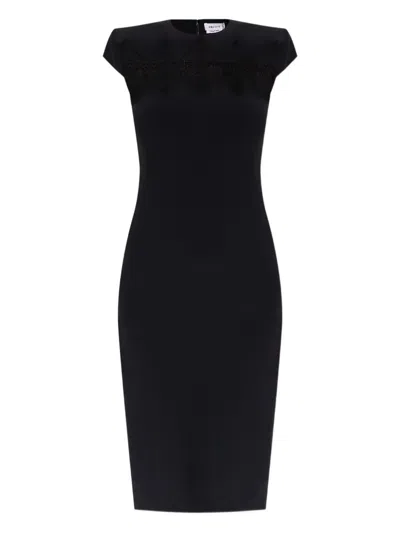 Alexander Mcqueen Cap-sleeve Lace-embroidered Midi Dress
