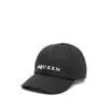 Alexander Mcqueen Logo Cotton Denim Baseball Cap With Curved Brim In Multicolor