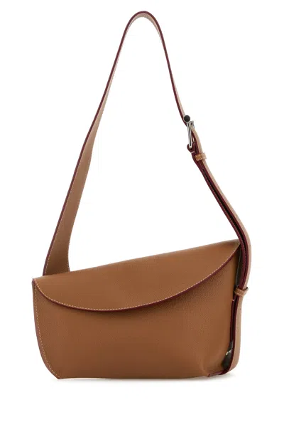 ALEXANDER MCQUEEN ALEXANDER MCQUEEN CARAMEL LARGE SLING T-BAR CROSSBODY BAG