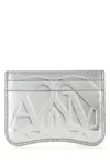 Alexander Mcqueen Seal Cardholder In Silver