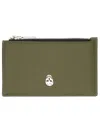 Alexander Mcqueen Logo Zip Wallet Card Slots In Green